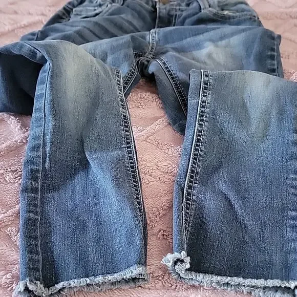 Macy's Imperial Star Distressed Skinny Jeans Size 12 Girls Adjustable Waist - Picture 5 of 8
